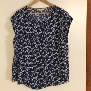Boden, pleat front blouse, blue, 14